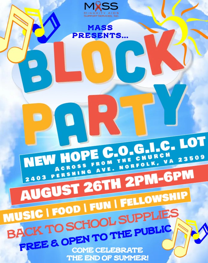 MASS Back to School Block Party! Minority Aids Support Services